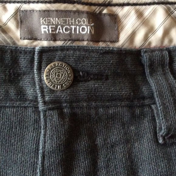 Men’s Kenneth Cole Reaction Pants | Grey | Soft | Corduroy Looking | Sz 34 - Picture 13 of 16